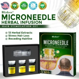 👱‍♂️ Blizkox® Microneedle Herbal Infusion Hair Stimulation Set 🇺🇸 Made in USA